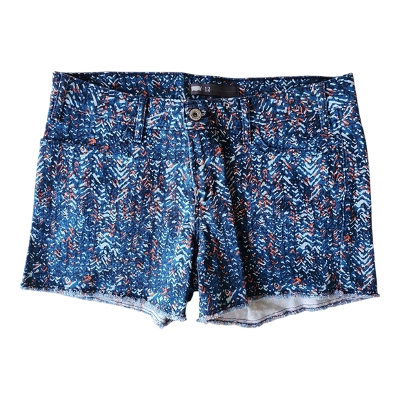 Levis Colorful Fringe Cut Off Denim Shorts 12 31 - Picture 2 of 6